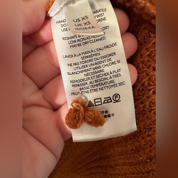 PILCRO Anthropologie XS Cinnamon Cowl Neck Knit Oversized Cozy Sweater Boho Fall - Picture 4 of 11